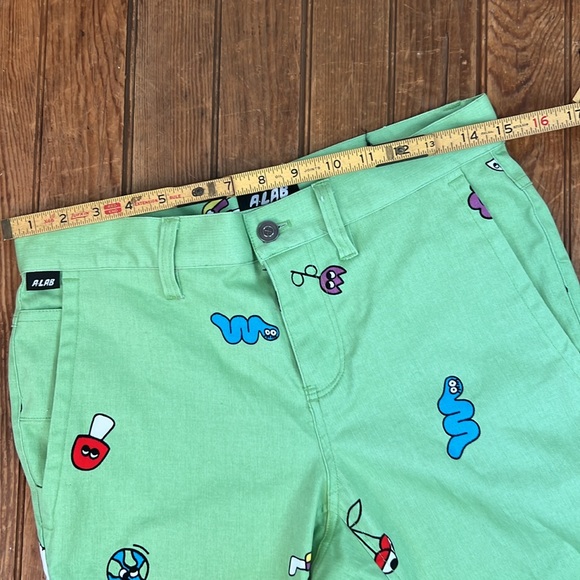 Women’s A.Lab from Zumiez Colorful Graphic Green Pants size 28 - Picture 3 of 8